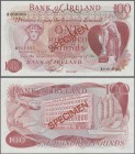 Northern Ireland: 100 Pounds ND(1978) Specimen P. 64s, Bank of Ireland, in condition: UNC.
 [taxed under margin system]