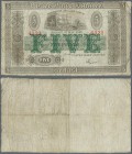 Northern Ireland: 5 Pounds 1929 P. 307, Ulster Bank Limited, stronger used with several folds and creasesm a few pinholes, softness in paper but no la...