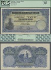 Palestine: Palestine Currency Board 10 Pounds January 1st 1944, P.9d, great original shape and bright colors, just a stronger center fold, some other ...