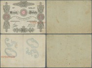 Poland: 50 Zlotych 1830 front and back proof on cardboard in very nice condition with some stains and folds. Extremely Rare! Condition: F+
 [taxed un...