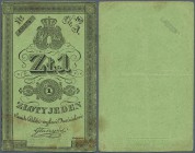 Poland: 1 Zloty 1831, P.A22 in nice used condition with minor stains and some folds. Condition: F+
 [taxed under margin system]