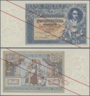 Poland: 20 Zlotych 1931 SPECIMEN, P.73s with a few minor creases in the paper and small annotation at lower left on front, otherwise perfect. Conditio...