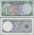 Qatar & Dubai: 1 Riyal ND(1960's), P.1 in perfect UNC condition
 [taxed under margin system]