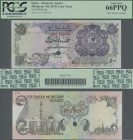 Qatar: Monetary Agency 500 Riyals ND(1973) color trial SPECIMEN, P.6cts with punch hole cancellation in UNC condition, PCGS graded 66 PPQ Gem New
 [p...