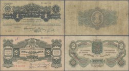 Russia: Pair with 1 Chevonets 1926 P.198d in VG and 2 Chervontsa 1928 P.199c in F/F- (2 pcs.)
 [taxed under margin system]