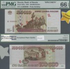 Russia: 100.000 Rubles 1995 SPECIMEN, P.265s in UNC, PMG graded 66 Gem Uncirculated EPQ
 [plus 19 % VAT]
