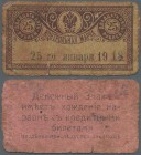 Russia: North Caucasus, Terek-Daghestan Territory, 25 Rubles 1918, P.S527 in used condition with several folds, stained paper and tiny tears. Conditio...