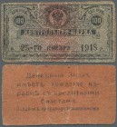 Russia: North Caucasus, Terek-Daghestan Territory, 100 Rubles 1918, P.S528 in used condition with several folds, stained paper and tiny tears. Conditi...
