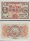 Saint Thomas & Prince: Banco Nacional Ultramarino - Provincia de S. Tomé e Principe 50 Escudos 1944 SPECIMEN, P.30s with handwritten Specimen-number ”...