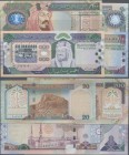 Saudi Arabia: Lot with 4 banknotes of the AH1419/1999 ”Centennial of Kingdom” Commemorative issue with 20 and 200 Riyals P.27, 28 in UNC and the 2003 ...