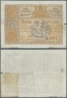 Scotland: 1 Pound 1919 P. 81c, seldom seen note, horizontally and vertically folded, small missing part at right border, some border wear at lower bor...