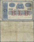 Scotland: The British Linen Bank 5 Pounds 1910, P.147, highly rare issue in still nice condition, tiny pinhole, some folds and lightly stained paper. ...