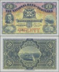 Scotland: The National Bank of Scotland 20 Pounds 1952, P.260c, extraordinary good condition for this large size note with strong paper and bright col...