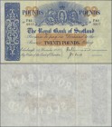 Scotland: The Royal Bank of Scotland 20 Pounds 1952, P.319c, fantastic condition for this large size note with bright colors and strong paper, just th...
