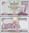 Scotland: The Royal Bank of Scotland PLC 100 Pounds 1999 P. 350, with only one corner fold at upper left and upper right as well as a light center ben...