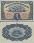 Scotland: Commercial Bank of Scotland Limited 5 Pounds 1944, P.S328, still great condition for this large size note, with a few folds and creases and ...