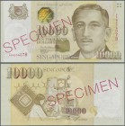 Singapore: 10.000 Dollars ND(1999) SPECIMEN, P.44s, sealed in original plastic case of the National Bank and in perfect UNC condition.
 [taxed under ...