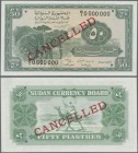 Sudan: Sudan Currency Board 50 Piastres 1956 SPECIMEN, P.2As in UNC condition
 [taxed under margin system]