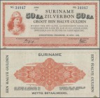 Suriname: 50 Cent 1942 Serie ”rr”, P.104c in VF/XF. Highly Rare in this condition.
 [taxed under margin system]