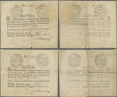 Sweden: Consecutive numbered pair of the 16 Schillingar Banco 1849, P.A102b with serial number 85582 and 85583, one with small margin split but overal...