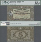 Switzerland: 5 Franken 1952, P.11p in UNC, PMG graded 66 Gem Uncirculated EPQ
 [plus 19 % VAT]