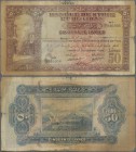Syria: Banque de Syrie et du Liban 50 Livres 1939, P.44, highly rare banknote, almost well worn with a number of small border tears and holes at cente...