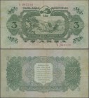 Tannu-Tuva: Tuva Arat Respublik 3 Akşa 1940, P.16, small border tears, some folds and lightly stained paper. Condition: F. Highly Rare!
 [taxed under...