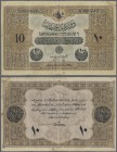 Turkey: 10 Livres 1916 P. 92, used with several folds and creases, no tears, a small piece of tape at right border, paper still with some strongness l...