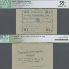 Ukraina: Berditchew - Berdytschiw, voucher for 10 Rubles, ND (1918), P.NL (R 13568), numeral top left, small paper residue on back, ICG graded 55 aUNC...
