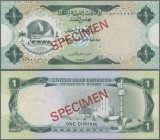 United Arab Emirates: United Arab Emirates Currency Board 1 Dirham ND(1973) SPECIMEN, P.1s, printed by De la Rue, London, in perfect UNC condition. Hi...
