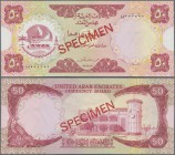 United Arab Emirates: United Arab Emirates Currency Board 50 Dirhams ND(1973) SPECIMEN, P.4s, printed by De la Rue, London, in perfect UNC condition. ...