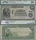 United States of America: The Merchants National Bank of MONTGOMERY, West Virginia 20 Dollars series 1902, P.NL (Fr.653), PMG graded 20 Very Fine
 [p...