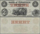 United States of America: NEBRASKA Bank of Florence 3 Dollars 18xx remainder in perfect UNC condition
 [plus 19 % VAT]