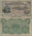 Uruguay: El Banco de la Republica Oriental del Uruguay 20 Centesimos 1887, P.A88a in about F condition.
 [taxed under margin system]