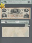 Uruguay: El Banco Navia y Ca. 1 Peso 1865 front proof, P.S373fp, traces of cardboard on back, PMG graded 65 Gem Uncirculated EPQ
 [plus 19 % VAT]