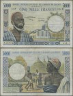 West African States: Banque Centrale des États de l'Afrique de l'Ouest 5000 Francs ND(1950's-60's) letter ”K” for SENEGAL, P.704kl with signatures: Ed...