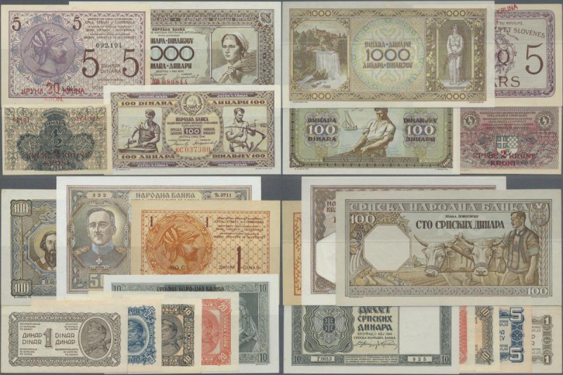 Yugoslavia: set of 11 notes containing the following notes: Croatia 1, 5, 10 & 2...