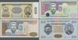 Mongolia: Huge lot with 57 banknotes series 1955 - 2009, comprising for example 100 Tugrik 1955, 1966 and 1981 in UNC, 10.000 Tugrik 2014, 20.000 Tugr...