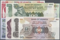 Uganda: large lot of about 260 banknotes, different issues and denominations in various qualities and quantities but mostly UNC, viewing of the lot st...