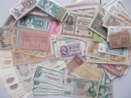Alle Welt: Huge Lot with about 500 Banknotes from all over the world, mainly Russia / USSR, Europe (Italy, France, Spain, Yugoslavia), Asia (China, Ca...