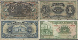 South America: Nice collection of 25 banknotes Central- and South America comprising for example Paraguay 10 Pesos ND(1865) P.26 (F) and 50 Pesos Fuer...