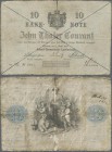Deutschland - Altdeutsche Staaten: Anhalt-Dessauische Landesbank 10 Thaler 1855, PiRi A24, entwertet, kleiner Einriss am oberen Rand (ca. 1 cm) und Kl...