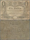 Deutschland - Altdeutsche Staaten: Hessen-Darmstadt: 1 Gulden 1855, PiRi A115 in stärker gebrauchter Erhaltung mit Kleberesten auf der Rückseite. Erha...