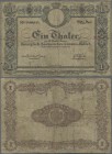 Deutschland - Altdeutsche Staaten: Königlich Sächsisches Cassen-Billet 1 Thaler 1840, PiRi A388, stärker gebraucht mit kleinen Einrissen und Löchern i...