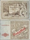 Deutschland - Deutsches Reich bis 1945: Reichskassenschein 50 Mark vom 10. Januar 1882, Ro.8, eine der seltensten Noten der frühen Ausgaben des Kaiser...