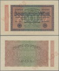 Deutschland - Deutsches Reich bis 1945: 20.000 Mark 1923 MUSTER, Wz. Ringe, Fz. BX, Ro.84bM, mit rotem Überdruck ”WERTLOS” und KN 000000 in kassenfris...