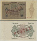 Deutschland - Deutsches Reich bis 1945: 5 Millionen Mark 1923 ”Medaillon-Schein” MUSTER mit normaler Seriennummer C-03107351, Ro.88M, in kassenfrische...