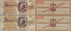 Deutschland - Deutsches Reich bis 1945: ”Deutsches Freigeld - Das Geld der Zukunft” (Silvio Gesell), 2 x 100 Mark 1940, einmal leicht gebraucht mit Mi...