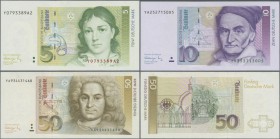 Deutschland - Bank Deutscher Länder + Bundesrepublik Deutschland: Lot mit 3 Ersatznoten Serie 1991, 50 DM Serie ”Y/A”, 10 DM Serie ”YA/D” und 50 DM Se...