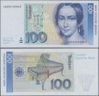 Deutschland - Bank Deutscher Länder + Bundesrepublik Deutschland: 100 DM 1991, Ersatznote Serie ”ZA/D”, Ro.300b in leicht gebrauchter Erhaltung mit Mi...